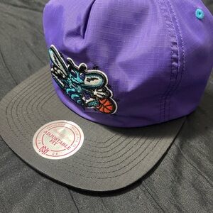 Charlotte Hornets NBA Mitchell & Ness Purple Cap with Black Strap